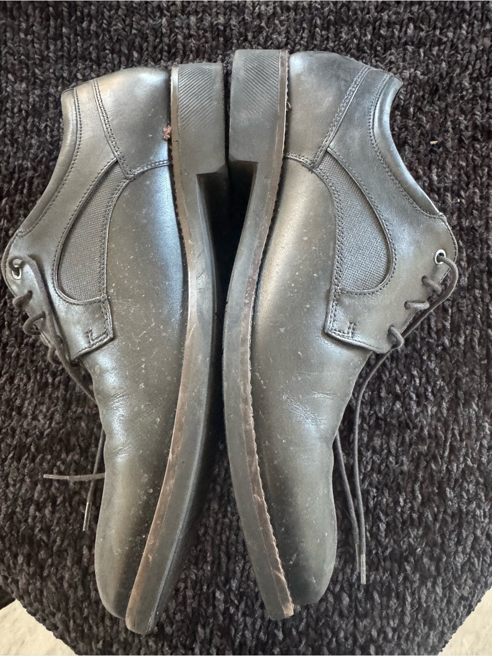 Johnston & Murphy Black Leather Derby Shoes